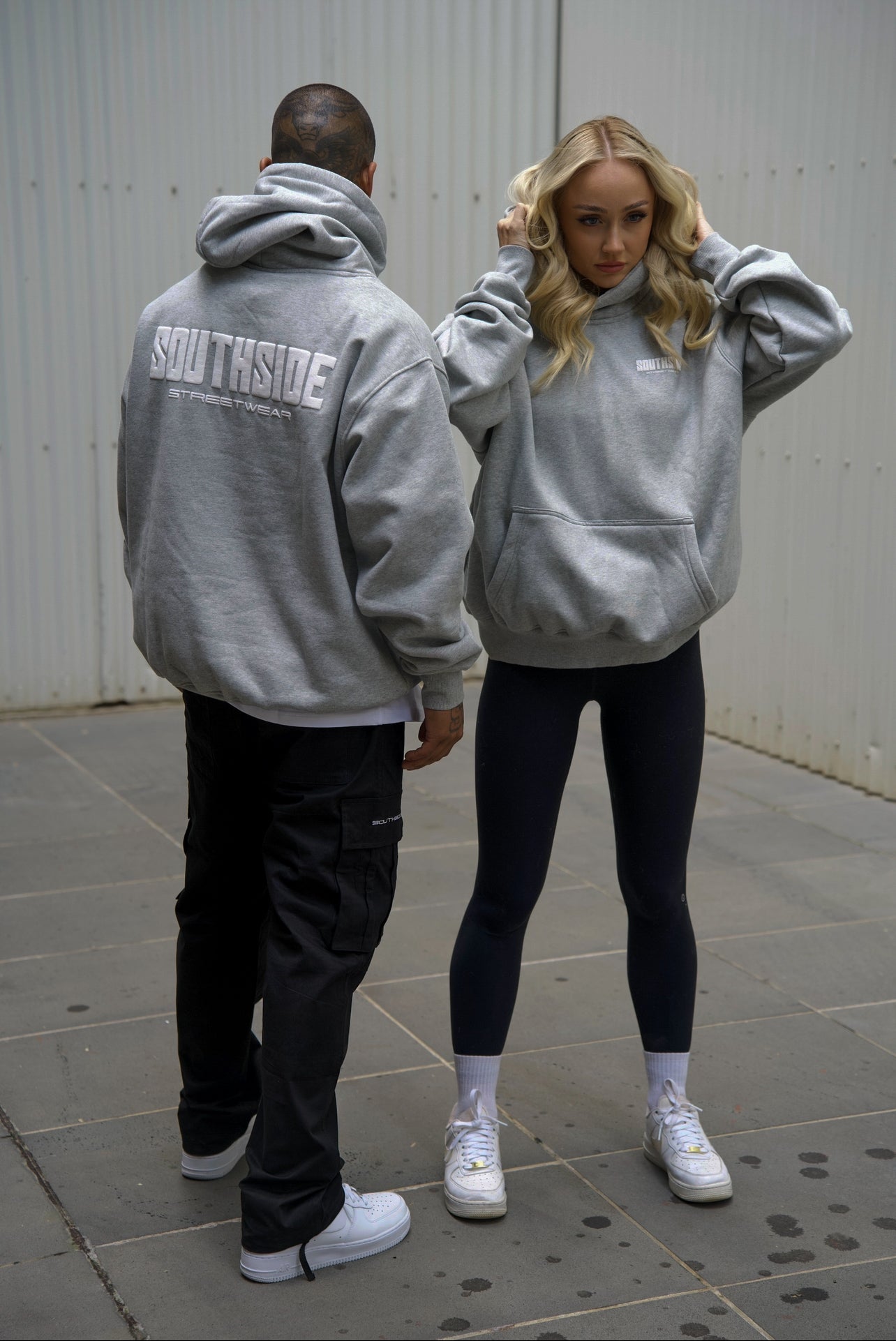 Southside Statement Hoodie Wolf Grey