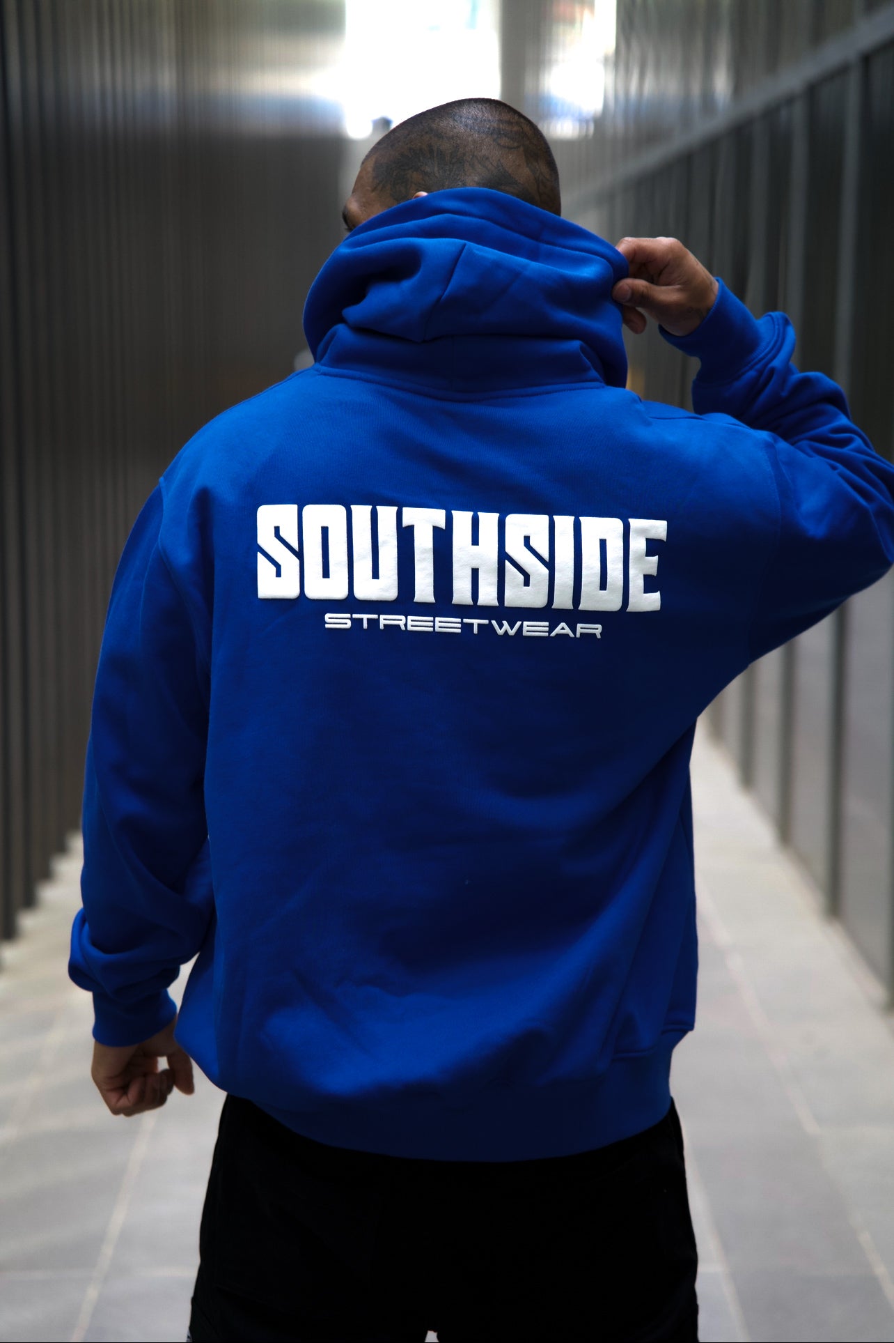 Southside Statement Hoodie Electric Blue Southside Streetwear